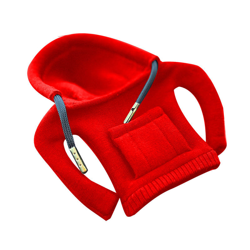 Schaltknaufbezug | Baumwolle | Kapuzenpullover | Schutz | Weich | Grip-Rot-Luzern Mode