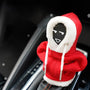 Schaltknaufbezug | Baumwolle | Kapuzenpullover | Schutz | Weich | Grip-Weihnachtsrot-Luzern Mode