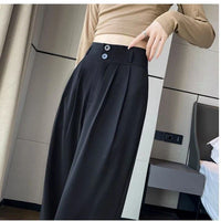 Schwarze Damen Hose | Palazzo Schnitt | Locker | Hohe Taille | Weit-S-Luzern Mode