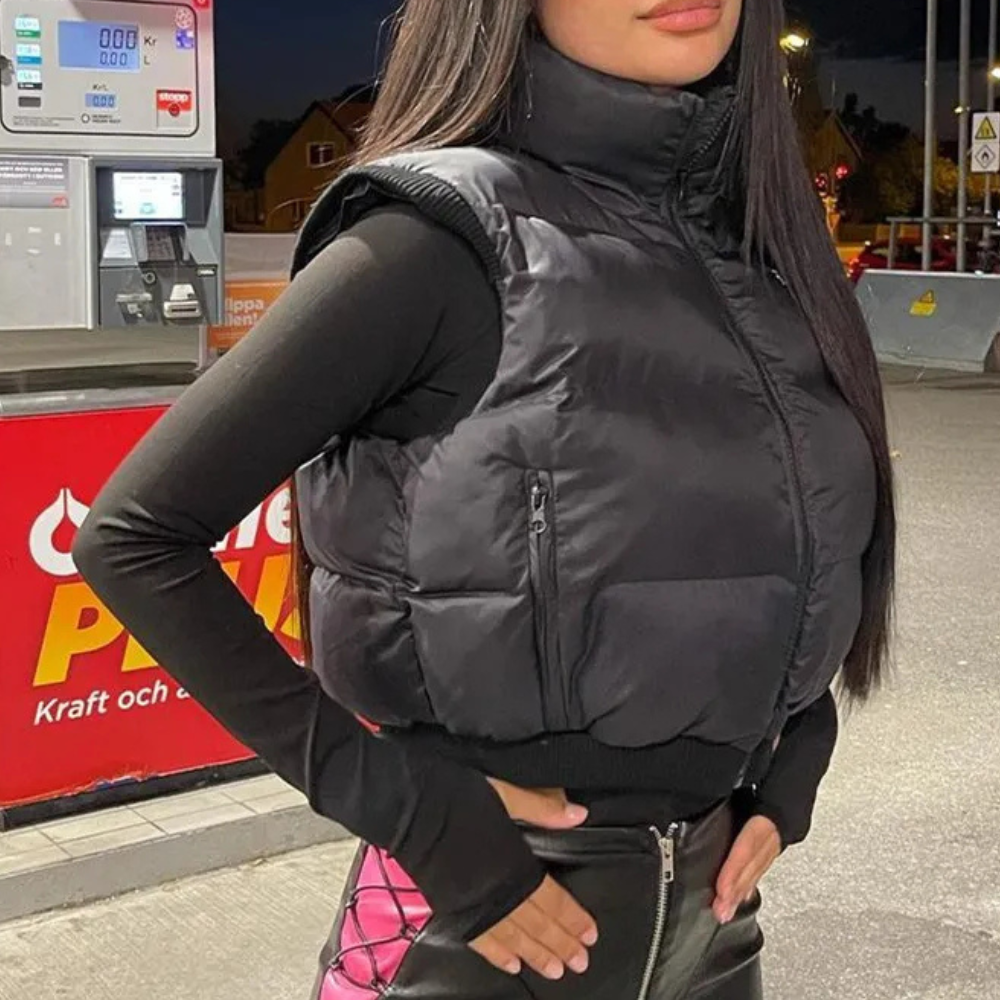 Damen Steppweste mit Reißverschluss für Herbst/Winter-Luzern Mode