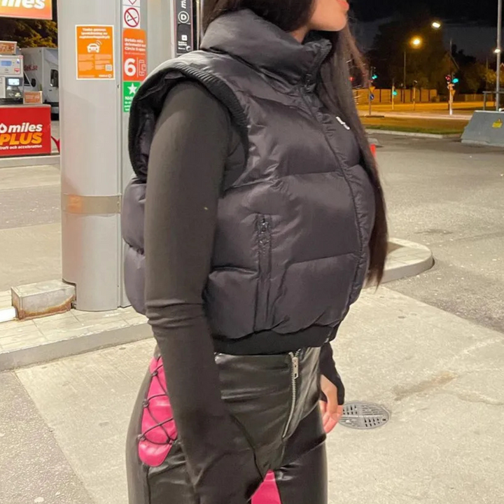 Damen Steppweste mit Reißverschluss für Herbst/Winter-Luzern Mode