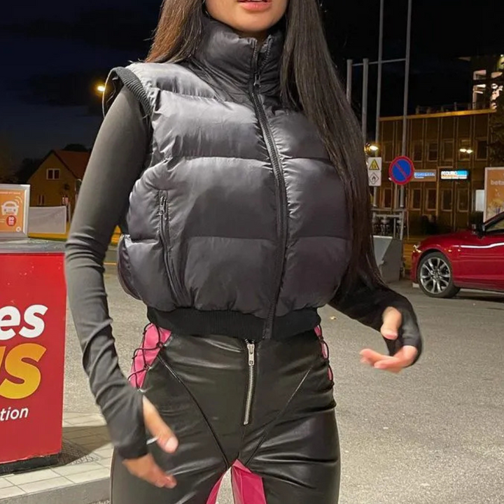 Damen Steppweste mit Reißverschluss für Herbst/Winter-Luzern Mode