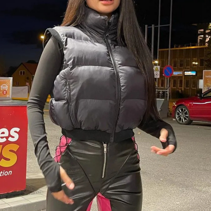 Damen Steppweste mit Reißverschluss für Herbst/Winter-Luzern Mode