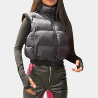 Damen Steppweste mit Reißverschluss für Herbst/Winter-XS-Luzern Mode