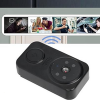 Schwarze Smarte Türklingel | WiFi | Kamera | SD-Karte | Cloud | Nachtsicht-Luzern Mode