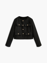 Damen Blazer Kurz Elegant Business Jacke für Büro-XS-Luzern Mode