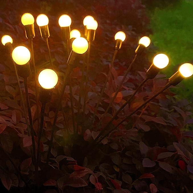 Solar Gartenlampen | Feuerfliegen-Effekt | Schwebend | Kabellos | Set von 2-Luzern Mode