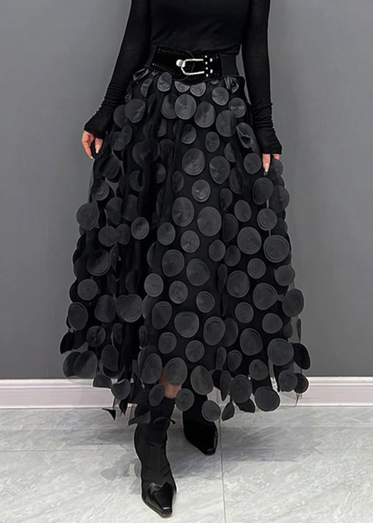 Rock mit Punkteprint | Einheitsgröße | Lang | Schwungvoll | Polyester-Mix-Luzern Mode