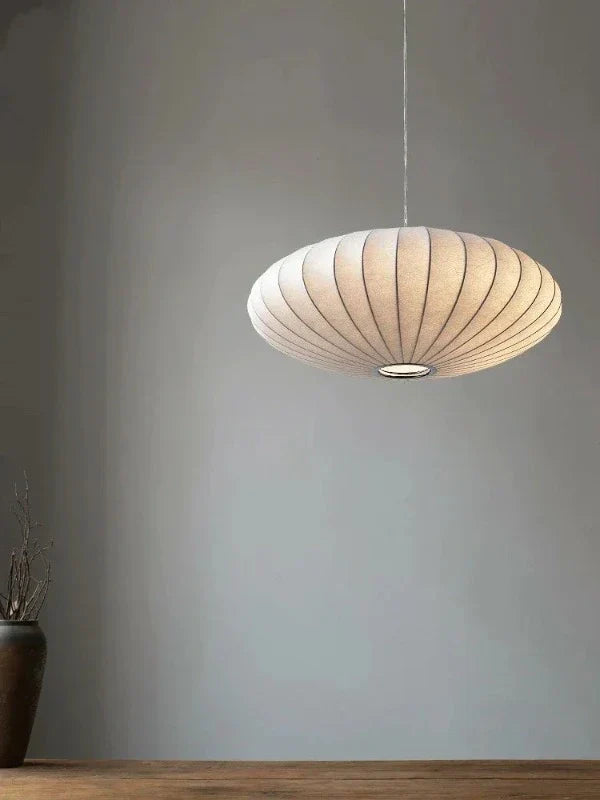 Seiden-Hängeleuchte | Krone Elegant Langlebig Vielseitig Luxus Einzigartig Weiß-Luzern Mode