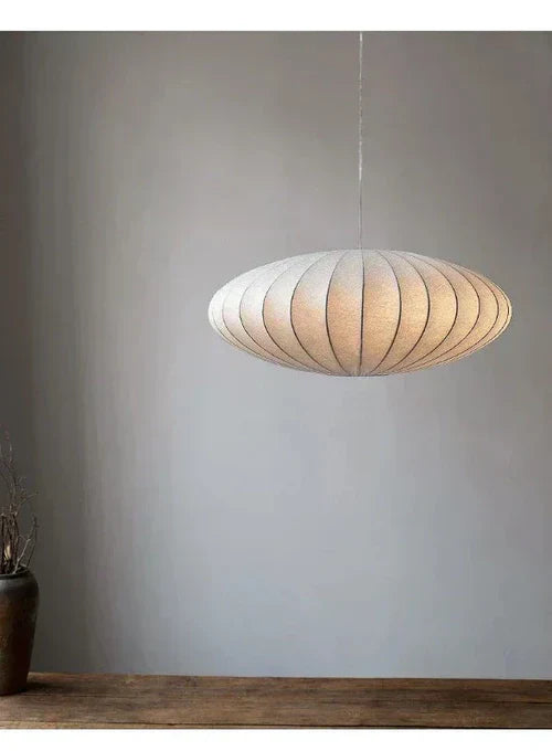 Seiden-Hängeleuchte | Krone Elegant Langlebig Vielseitig Luxus Einzigartig Weiß-Luzern Mode