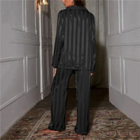 Damen-Pyjama | Zweiteilig | Silktouch | Knopfleiste | Lange Hose-Luzern Mode