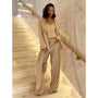 Pailletten Hose Damen - Glänzende Party-Mode Bestseller-Gold-S-Luzern Mode