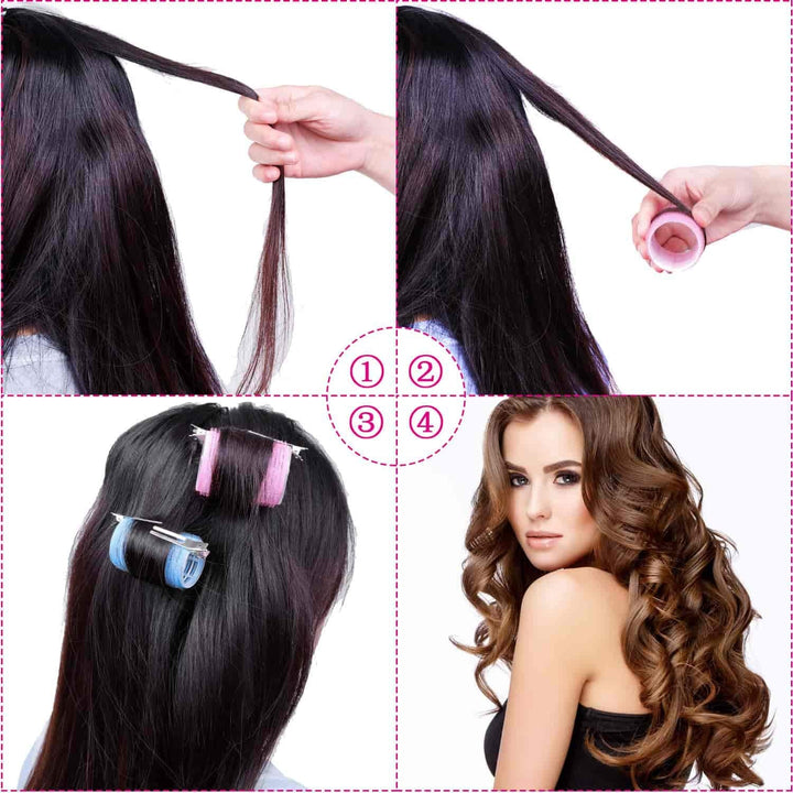 12er Set Haarwickler & Clips für Volumen und Locken-Luzern Mode
