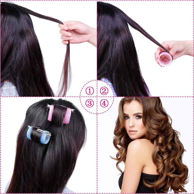 12er Set Haarwickler & Clips für Volumen und Locken-Luzern Mode