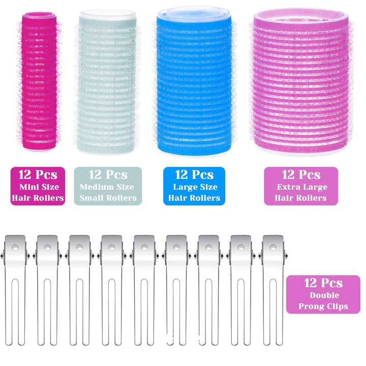 12er Set Haarwickler & Clips für Volumen und Locken-Luzern Mode
