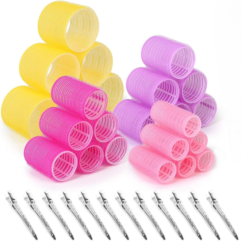12er Set Haarwickler & Clips für Volumen und Locken-Mehrfarbig B-Luzern Mode