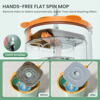 Selbstrotierender Wischmopp | Hände-frei Vielseitig Mikrofaser Langlebig SpinMop-Luzern Mode