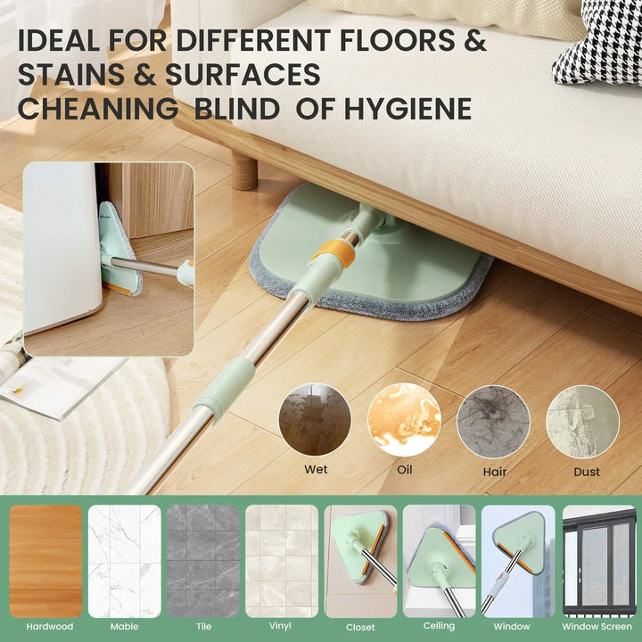 Selbstrotierender Wischmopp | Hände-frei Vielseitig Mikrofaser Langlebig SpinMop-Luzern Mode