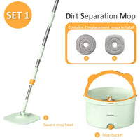 Selbstrotierender Wischmopp | Hände-frei Vielseitig Mikrofaser Langlebig SpinMop-Set 1-Luzern Mode