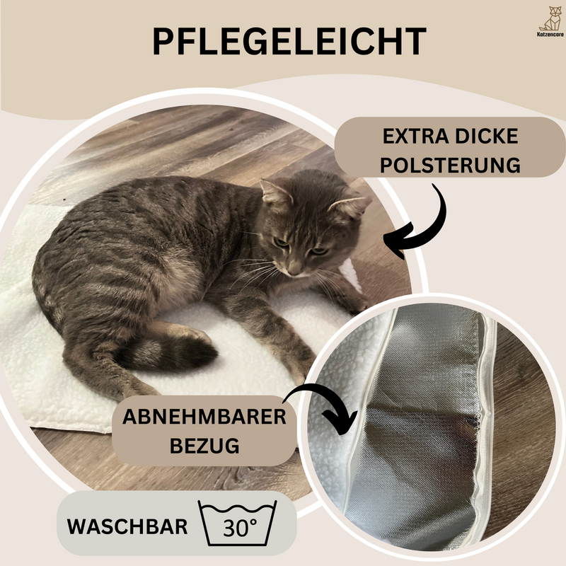 Selbstwärmende Katzenmatte | Weich | Komfortabel | Isolierend | Warm-Luzern Mode
