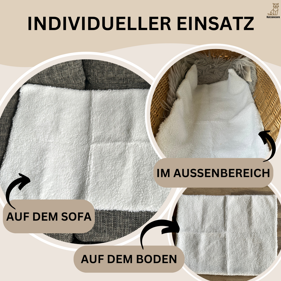 Selbstwärmende Katzenmatte | Weich | Komfortabel | Isolierend | Warm-Luzern Mode