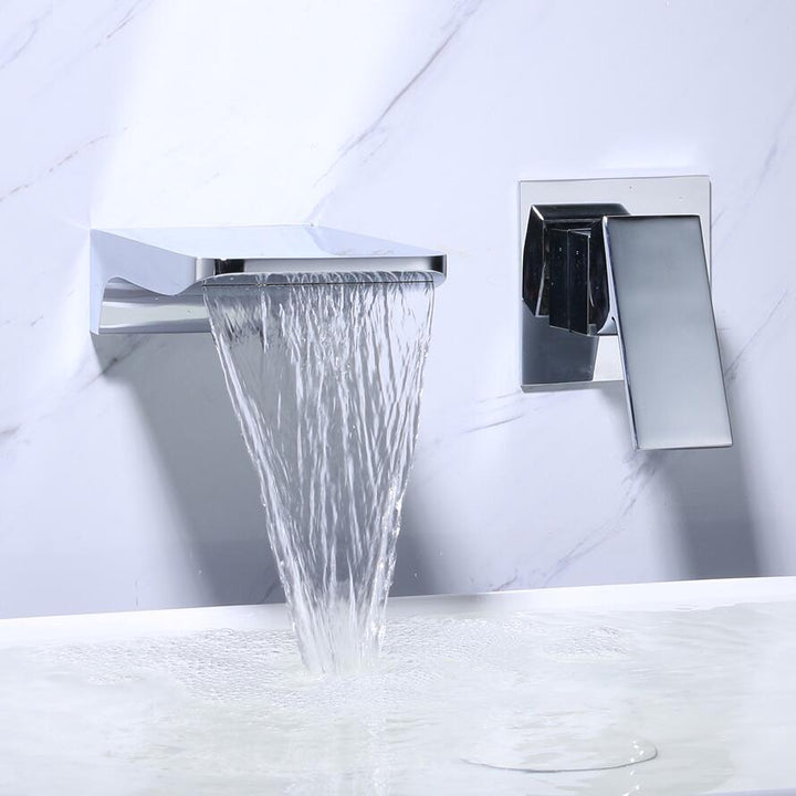 Wandhahn | Sensor | Modern | Kontaktlos | Messing | Glatt | Wasserfall-Luzern Mode