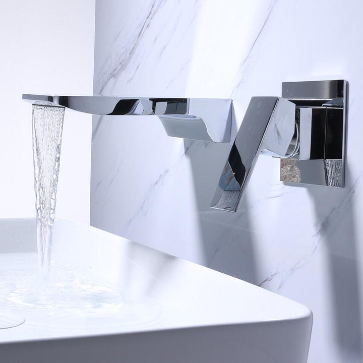 Wandhahn | Sensor | Modern | Kontaktlos | Messing | Glatt | Wasserfall-Chromium-Luzern Mode