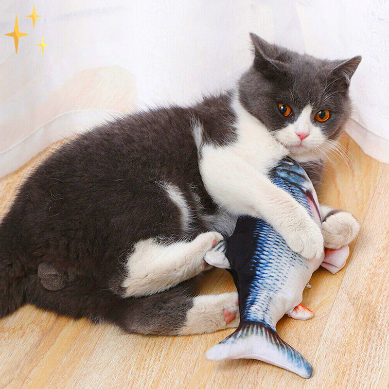 Katzenspielzeug | Fisch Beweglich Aufladbar 4 Stück USB Fit Gesundheit-Luzern Mode