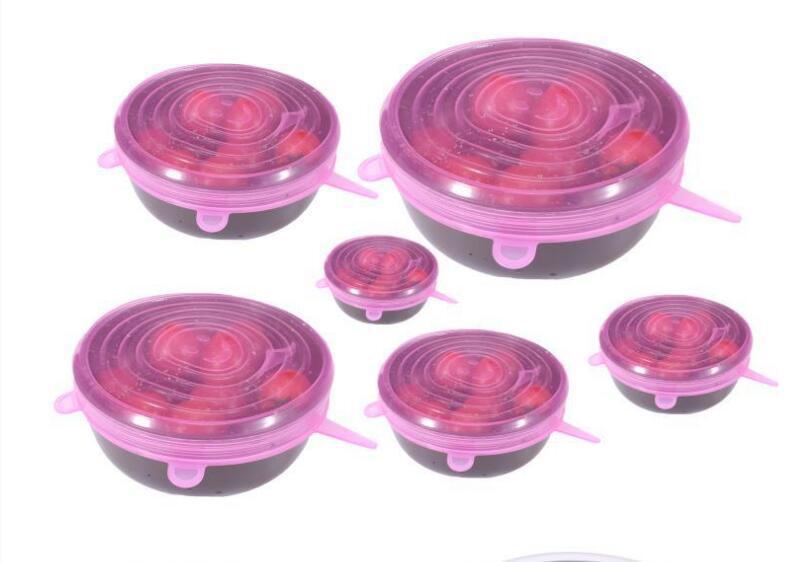 Silikondeckel-Set | Dehnbar Vielseitig Langlebig Wiederverwendbar Frisch-Rosa-Luzern Mode