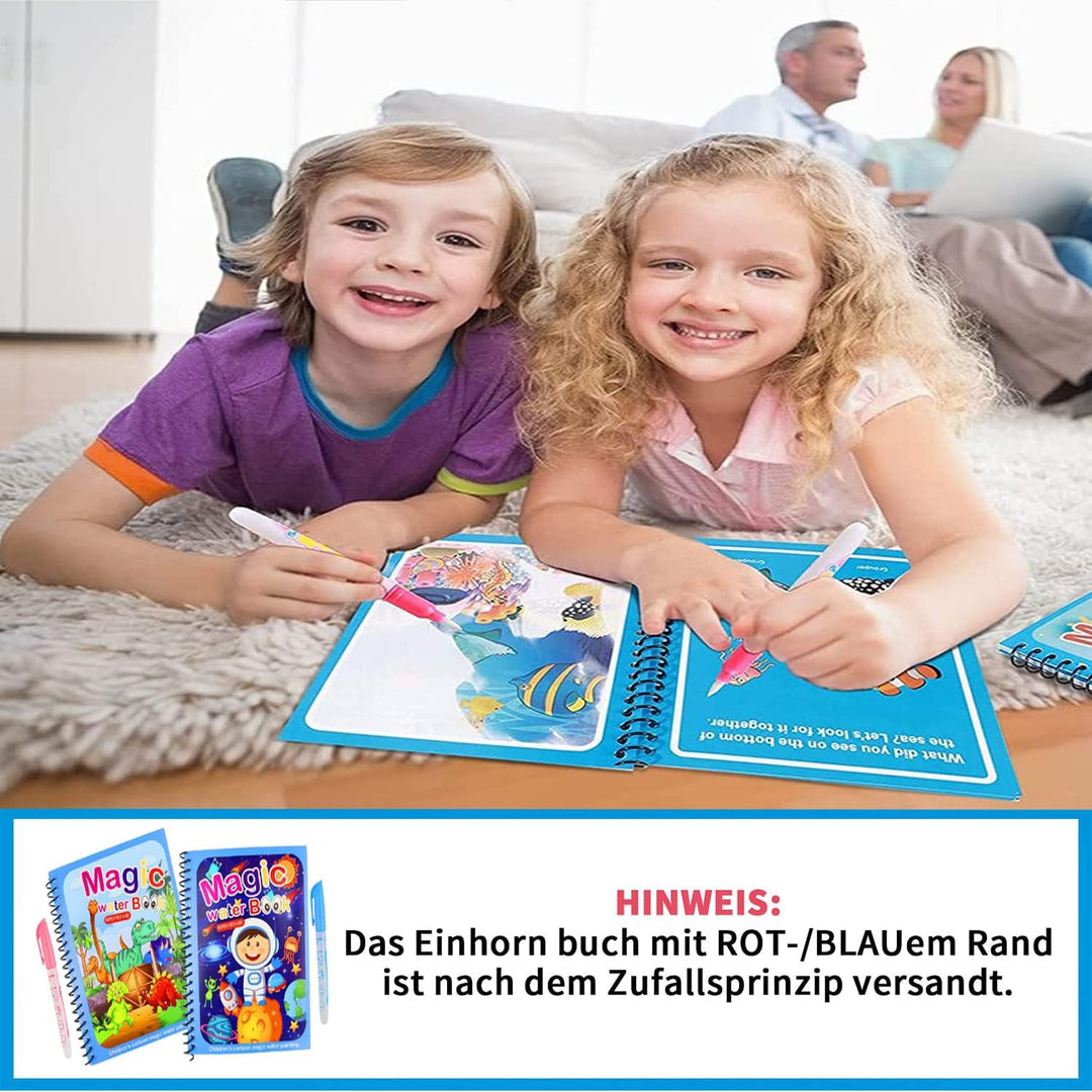 Aquarellmalbücher Set | 4-teilig | Wiederverwendbar | Interaktiv | Magisch-Luzern Mode