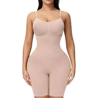 Bodysuit | Formend | Sanduhr | Ärmellos | Verstellbare Träger-Beige-S-Luzern Mode