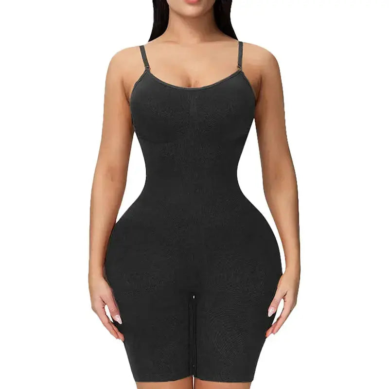 Bodysuit | Formend | Sanduhr | Ärmellos | Verstellbare Träger-Schwarz-S-Luzern Mode