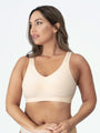 Shapewear Sport-BH | Nahtlos | Bügellos | Breite Träger | Halt-Beige-M-Luzern Mode
