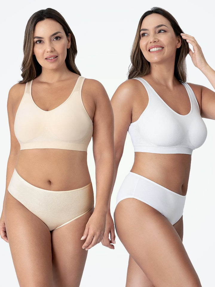 Shapewear Sport-BH | Nahtlos | Bügellos | Breite Träger | Halt-Luzern Mode