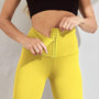 Damen Figurformende Leggings für Sport und Freizeit-Gelb-S-Luzern Mode