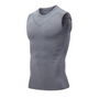 Herren Kompressionsshirt ärmellos für Sport und Fitness-Grau-S (50-70kg)-Luzern Mode