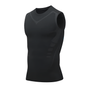 Herren Kompressionsshirt ärmellos für Sport und Fitness-Schwarz-S (50-70kg)-Luzern Mode