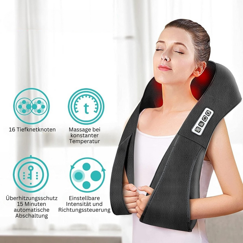 Shiatsu-Massagekissen | Infrarot Beruhigend PU-Leder Weich Komfortabel-Luzern Mode
