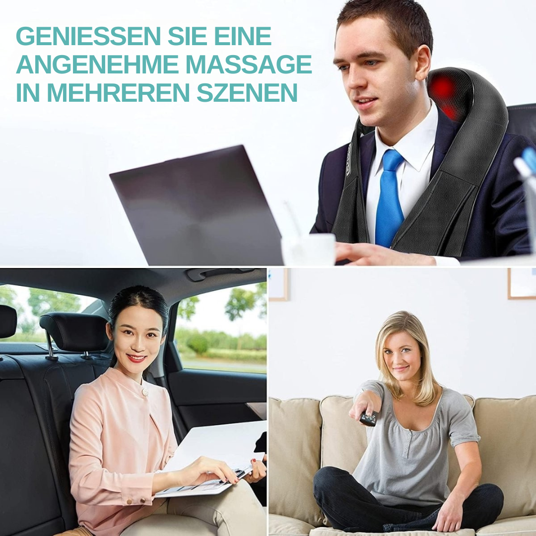 Shiatsu-Massagekissen | Infrarot Beruhigend PU-Leder Weich Komfortabel-Luzern Mode