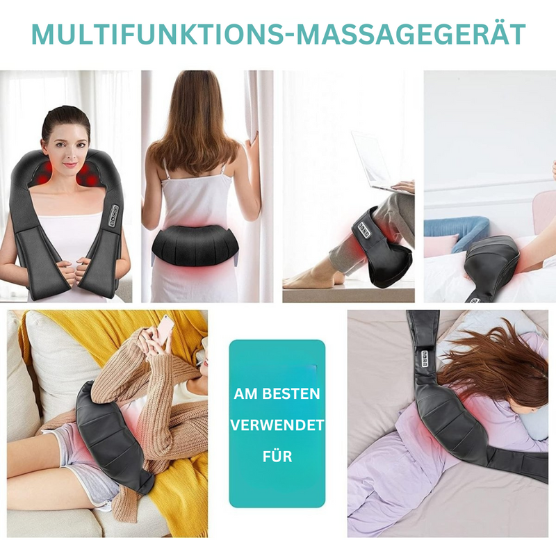 Shiatsu-Massagekissen | Infrarot Beruhigend PU-Leder Weich Komfortabel-Luzern Mode