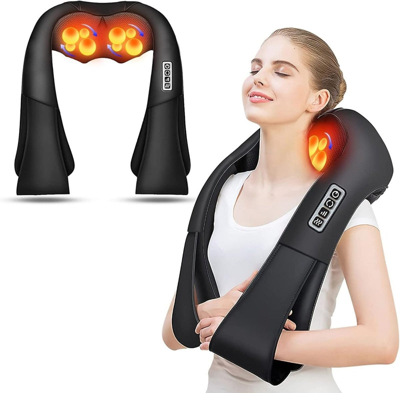 Shiatsu-Massagekissen | Infrarot Beruhigend PU-Leder Weich Komfortabel-Luzern Mode