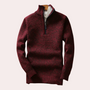 Herren Rollkragenpullover aus Strick für kalte Tage-Dunkelrot-S-Luzern Mode