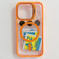 Stoßfeste magnetische Handytasche mit Glasschutz und Ständer