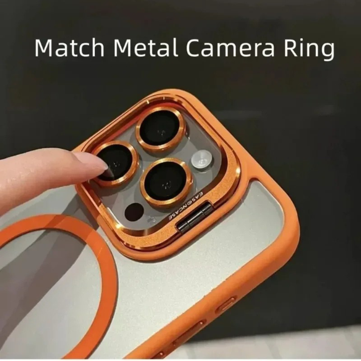 Stoßfeste magnetische Handytasche mit Glasschutz und Ständer