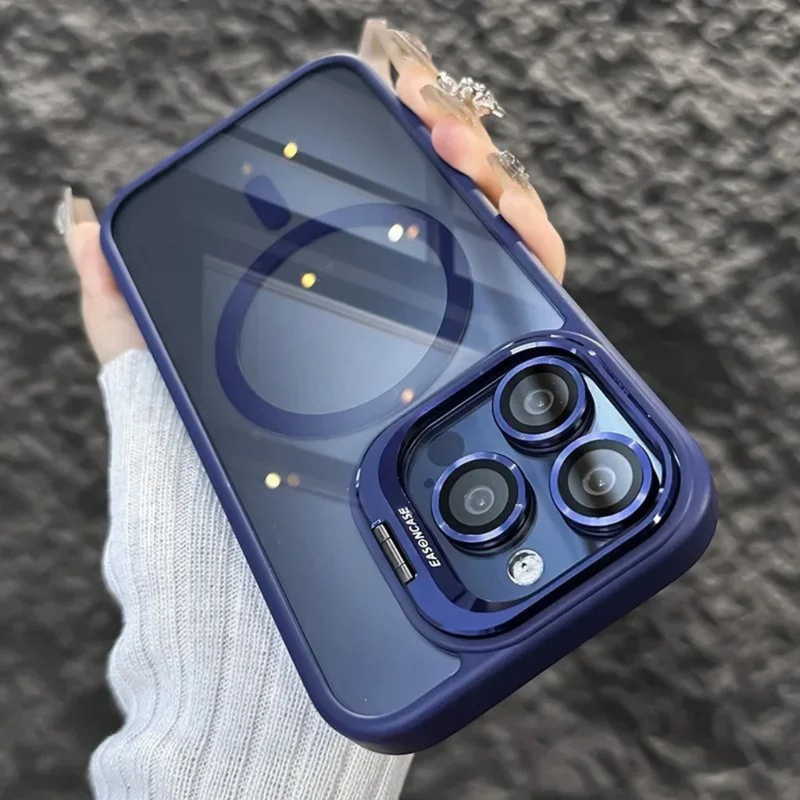 Stoßfeste magnetische Handytasche mit Glasschutz und Ständer
