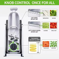 Gemüseschneider | Vielseitig Sicher 5-in-1 Langlebig VeggieChop Pro-Luzern Mode