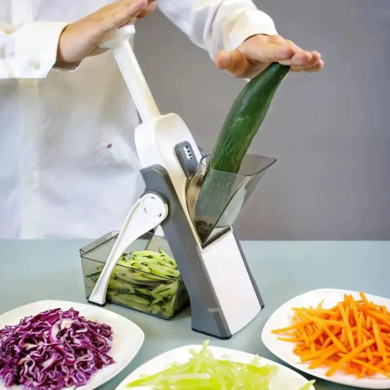 Gemüseschneider | Vielseitig Sicher 5-in-1 Langlebig VeggieChop Pro-Luzern Mode