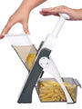 Gemüseschneider | Vielseitig Sicher 5-in-1 Langlebig VeggieChop Pro-Hellgrau-Luzern Mode