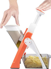 Gemüseschneider | Vielseitig Sicher 5-in-1 Langlebig VeggieChop Pro-Orange-Luzern Mode
