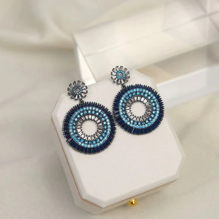 Böse-Auge-Ohrringe | Ohrstecker Einzigartig Silber Langlebig Stilvoll Blau-Luzern Mode